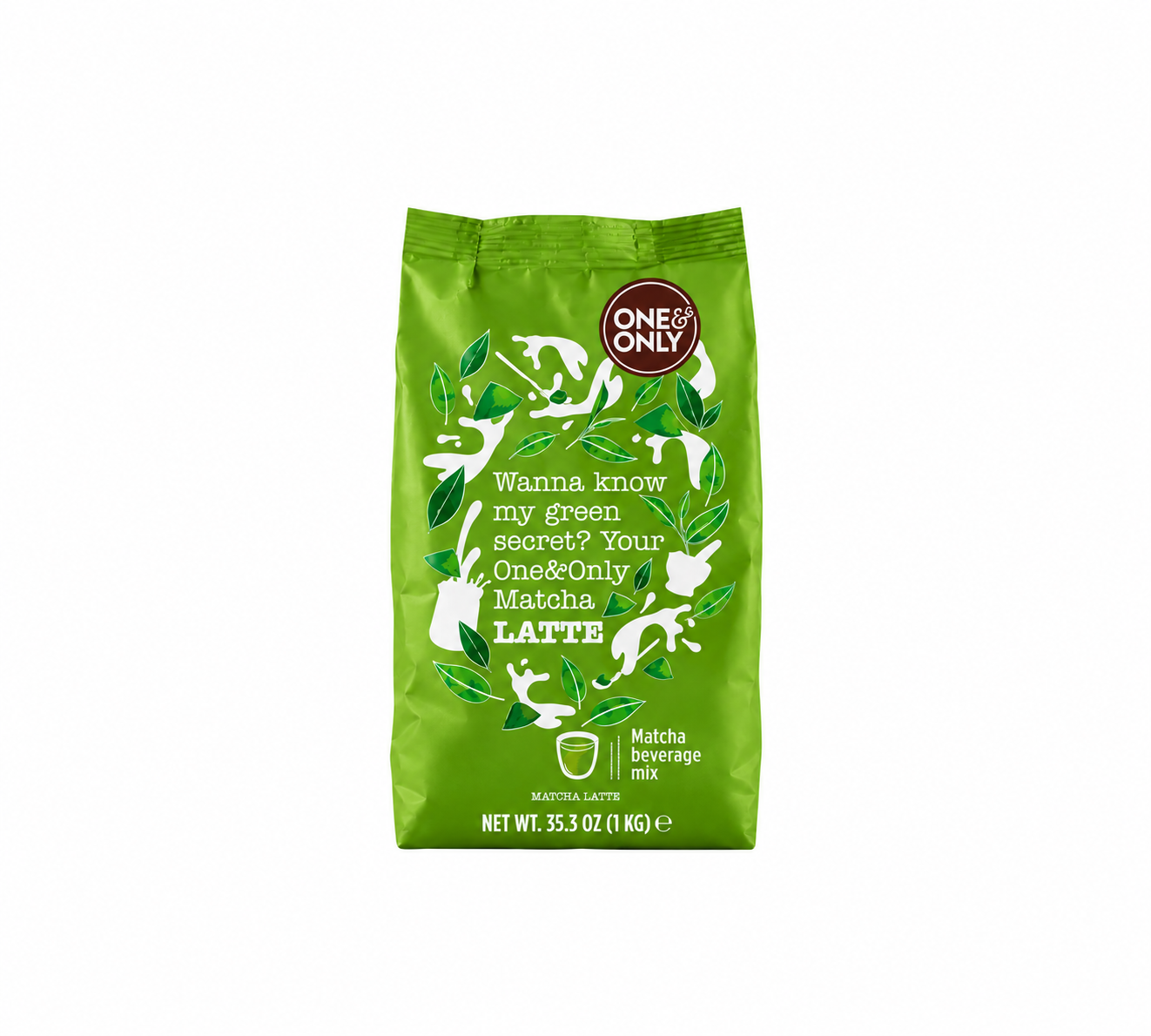 Zelené balenie matcha latte mixu